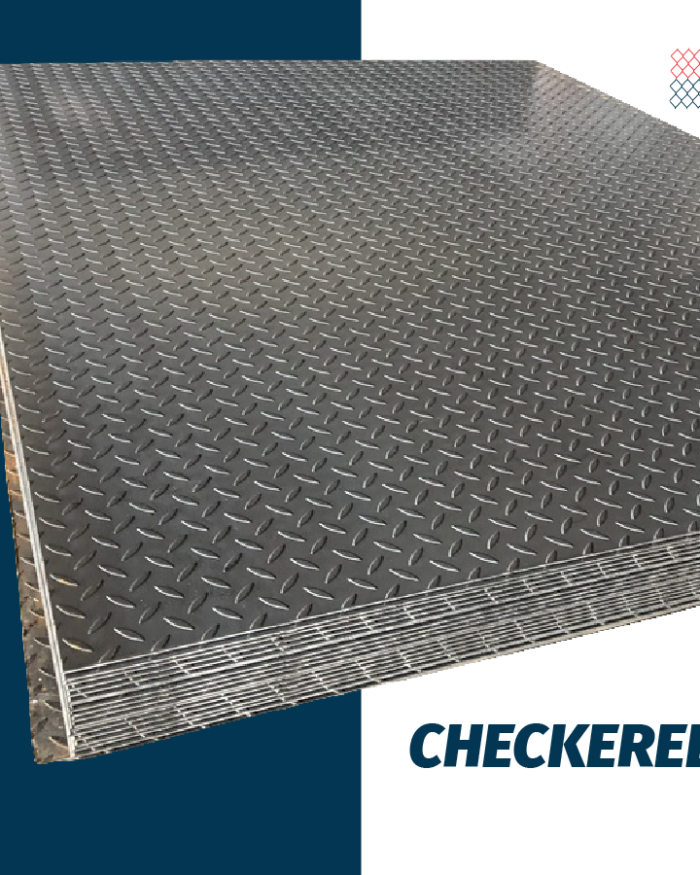 Checked mild steel plate